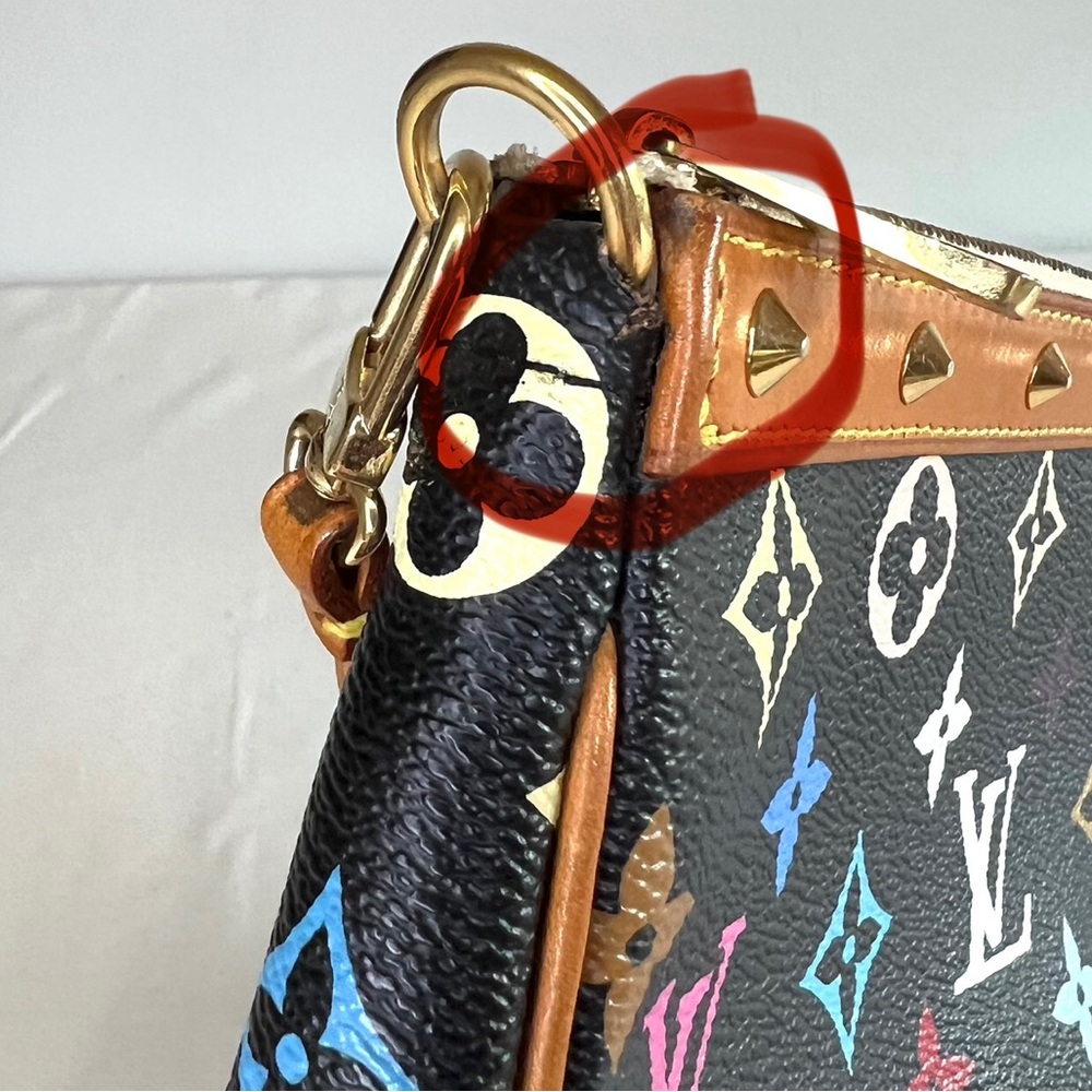 Louis Vuitton Monogram Multicolor Pochette Accessories Black. - Picture 16 of 16